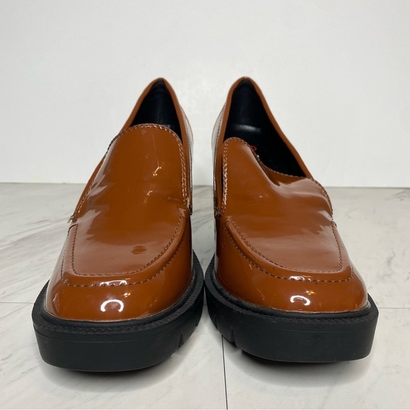 New! Blondo Josie Cognac Patent Heeled Loafer 9 1/2 - Picture 2 of 14